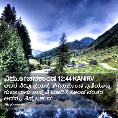 ವಿಮೋಚನಕಾಂಡ 12:44 KANIRV Bible Verse Image