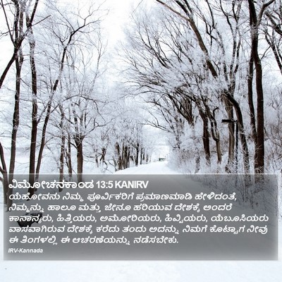 ವಿಮೋಚನಕಾಂಡ 13:5 KANIRV Bible Verse Image