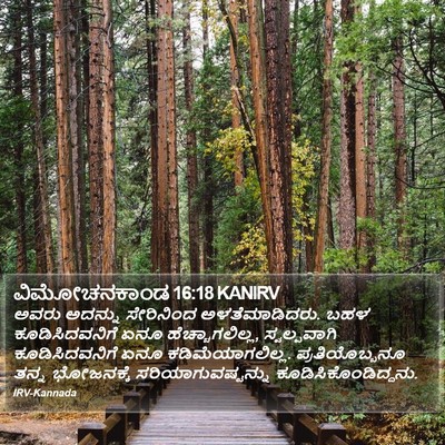ವಿಮೋಚನಕಾಂಡ 16:18 KANIRV Bible Verse Image