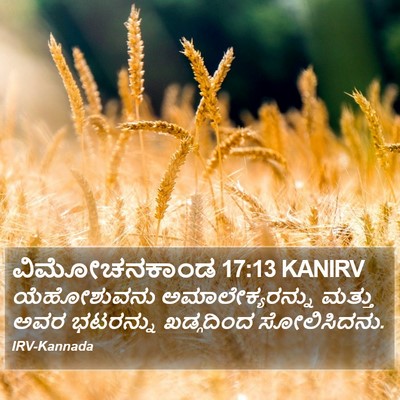 ವಿಮೋಚನಕಾಂಡ 17:13 KANIRV Bible Verse Image