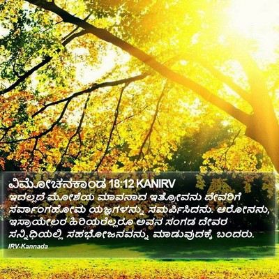 ವಿಮೋಚನಕಾಂಡ 18:12 KANIRV Bible Verse Image