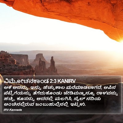 ವಿಮೋಚನಕಾಂಡ 2:3 KANIRV Bible Verse Image