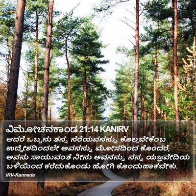 ವಿಮೋಚನಕಾಂಡ 21:14 KANIRV Bible Verse Image