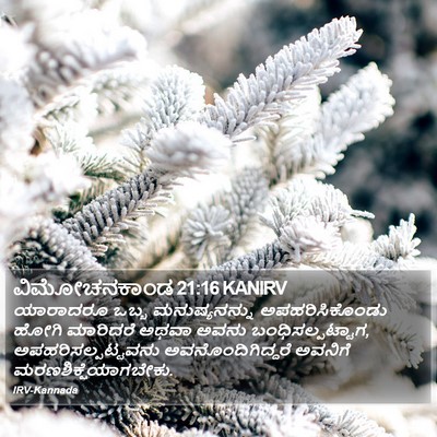 ವಿಮೋಚನಕಾಂಡ 21:16 KANIRV Bible Verse Image