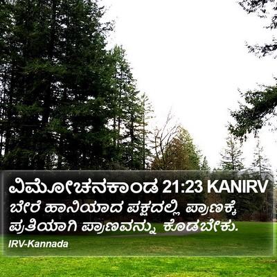 ವಿಮೋಚನಕಾಂಡ 21:23 KANIRV Bible Verse Image