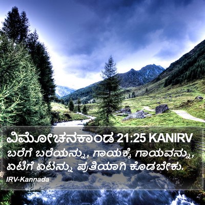 ವಿಮೋಚನಕಾಂಡ 21:25 KANIRV Bible Verse Image