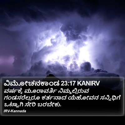 ವಿಮೋಚನಕಾಂಡ 23:17 KANIRV Bible Verse Image