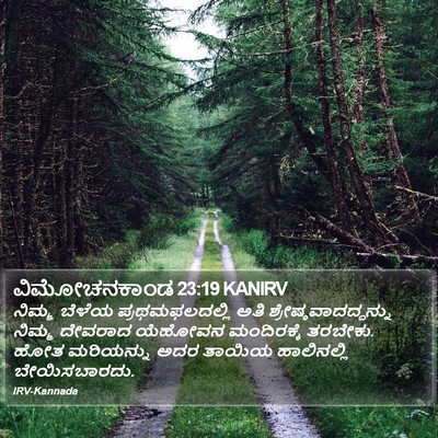 ವಿಮೋಚನಕಾಂಡ 23:19 KANIRV Bible Verse Image