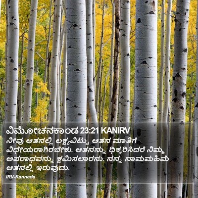ವಿಮೋಚನಕಾಂಡ 23:21 KANIRV Bible Verse Image