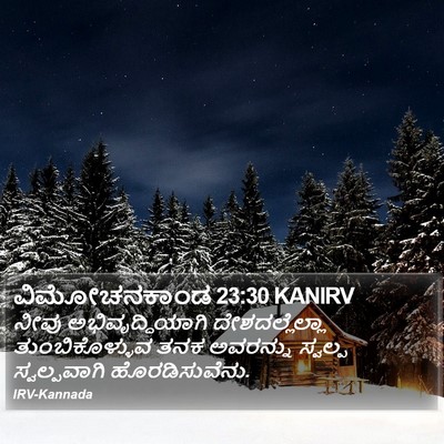 ವಿಮೋಚನಕಾಂಡ 23:30 KANIRV Bible Verse Image