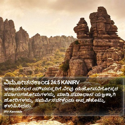 ವಿಮೋಚನಕಾಂಡ 24:5 KANIRV Bible Verse Image