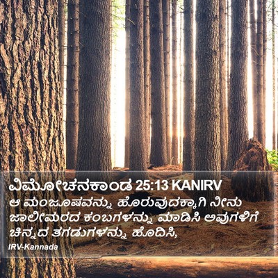 ವಿಮೋಚನಕಾಂಡ 25:13 KANIRV Bible Verse Image