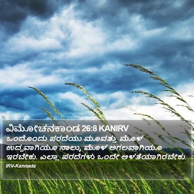 ವಿಮೋಚನಕಾಂಡ 26:8 KANIRV Bible Verse Image