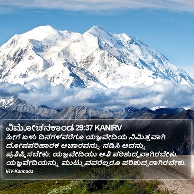 ವಿಮೋಚನಕಾಂಡ 29:37 KANIRV Bible Verse Image