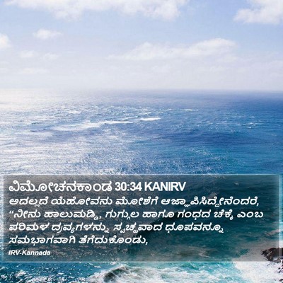 ವಿಮೋಚನಕಾಂಡ 30:34 KANIRV Bible Verse Image