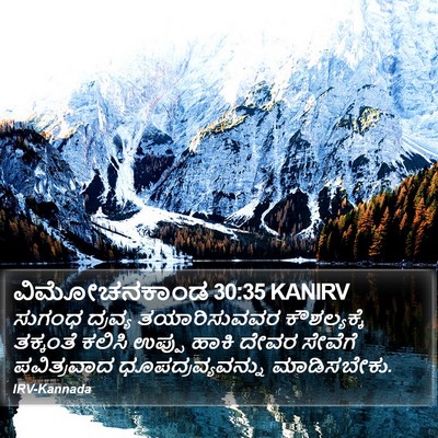 ವಿಮೋಚನಕಾಂಡ 30:35 KANIRV Bible Verse Image