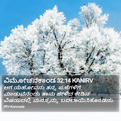 ವಿಮೋಚನಕಾಂಡ 32:14 KANIRV Bible Verse Image