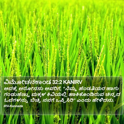 ವಿಮೋಚನಕಾಂಡ 32:2 KANIRV Bible Verse Image