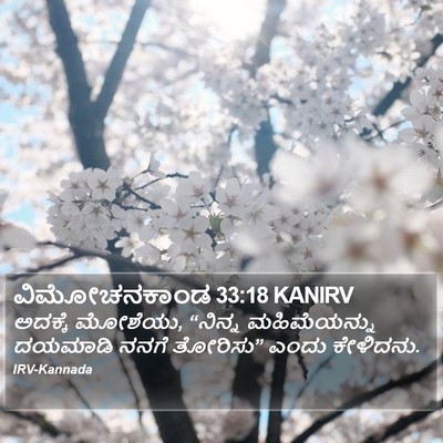 ವಿಮೋಚನಕಾಂಡ 33:18 KANIRV Bible Verse Image