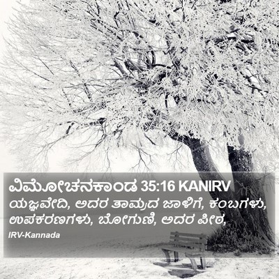ವಿಮೋಚನಕಾಂಡ 35:16 KANIRV Bible Verse Image