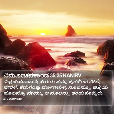ವಿಮೋಚನಕಾಂಡ 35:25 KANIRV Bible Verse Image