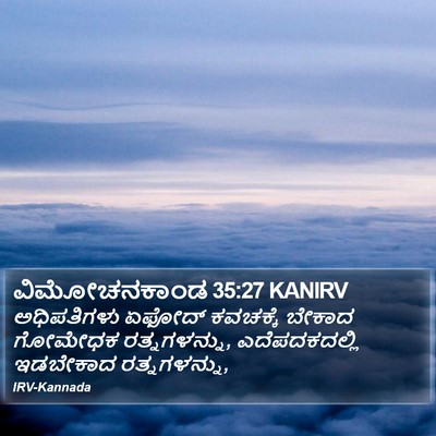 ವಿಮೋಚನಕಾಂಡ 35:27 KANIRV Bible Verse Image