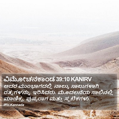 ವಿಮೋಚನಕಾಂಡ 39:10 KANIRV Bible Verse Image