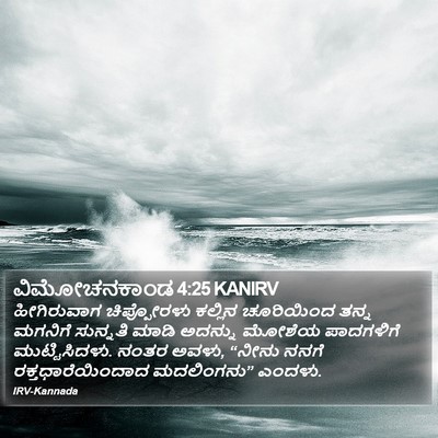 ವಿಮೋಚನಕಾಂಡ 4:25 KANIRV Bible Verse Image