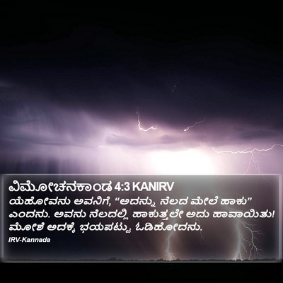 ವಿಮೋಚನಕಾಂಡ 4:3 KANIRV Bible Verse Image