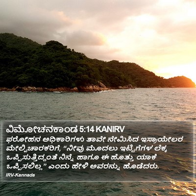 ವಿಮೋಚನಕಾಂಡ 5:14 KANIRV Bible Verse Image