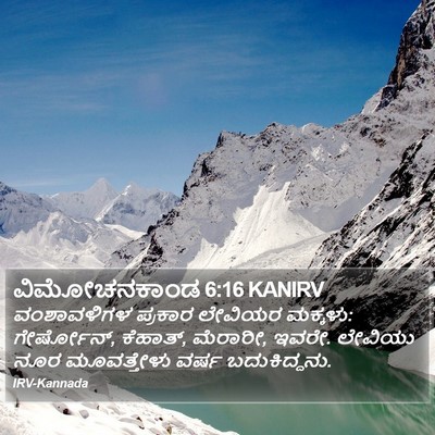 ವಿಮೋಚನಕಾಂಡ 6:16 KANIRV Bible Verse Image