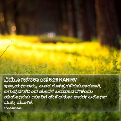 ವಿಮೋಚನಕಾಂಡ 6:26 KANIRV Bible Verse Image