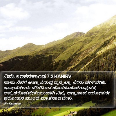 ವಿಮೋಚನಕಾಂಡ 7:2 KANIRV Bible Verse Image