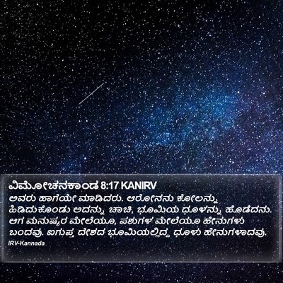 ವಿಮೋಚನಕಾಂಡ 8:17 KANIRV Bible Verse Image
