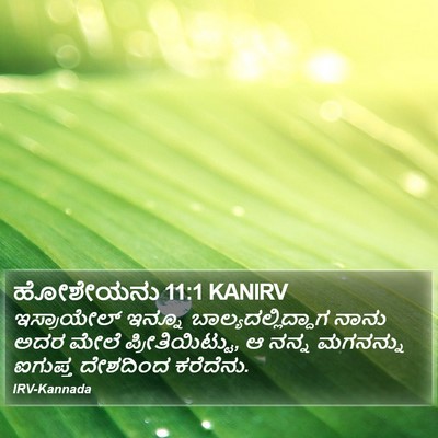ಹೋಶೇಯನು 11:1 KANIRV Bible Verse Image