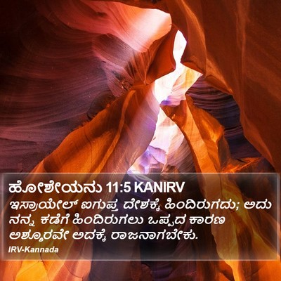 ಹೋಶೇಯನು 11:5 KANIRV Bible Verse Image