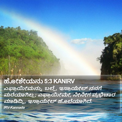 ಹೋಶೇಯನು 5:3 KANIRV Bible Verse Image