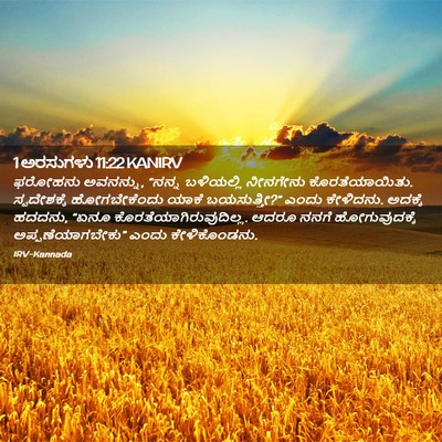 Picture 02 - 1 ಅರಸುಗಳು 11:22 KANIRV - ಫರೋಹನು ಅವನನ್ನು, - Bible Verse Picture