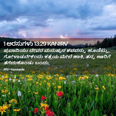 Picture 02 - 1 ಅರಸುಗಳು 13:29 KANIRV - ಪ್ರವಾದಿಯು ದೇವರ - Bible Verse Picture