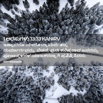 Picture 02 - 1 ಅರಸುಗಳು 13:33 KANIRV - ಇಷ್ಟಾದರೂ - Bible Verse Picture
