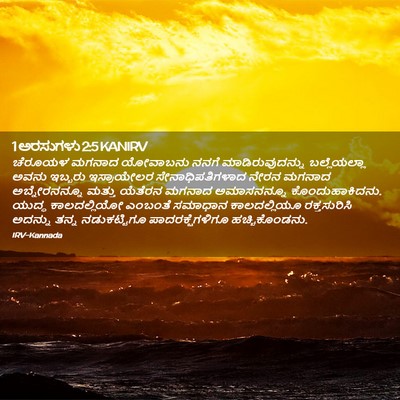 Picture 02 - 1 ಅರಸುಗಳು 2:5 KANIRV - ಚೆರೂಯಳ ಮಗನಾದ - Bible Verse Picture
