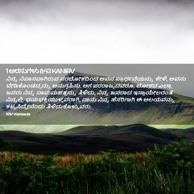 Picture 02 - 1 ಅರಸುಗಳು 8:43 KANIRV - ನಿನ್ನ - Bible Verse Picture