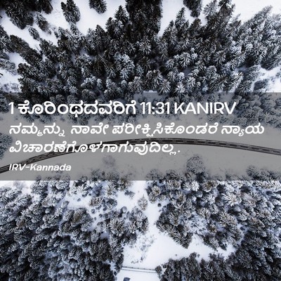 Picture 02 - 1 ಕೊರಿಂಥದವರಿಗೆ 11:31 KANIRV - ನಮ್ಮನ್ನು ನಾವೇ - Bible Verse Picture