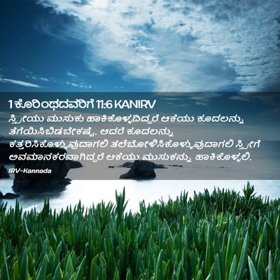 Picture 02 - 1 ಕೊರಿಂಥದವರಿಗೆ 11:6 KANIRV - ಸ್ತ್ರೀಯು ಮುಸುಕು - Bible Verse Picture