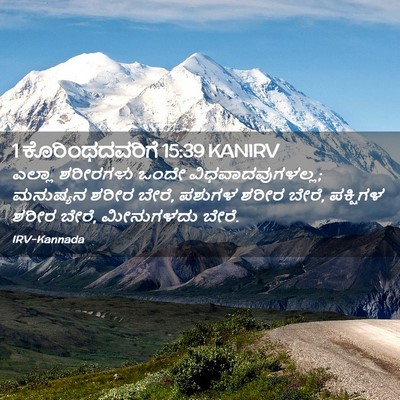 Picture 02 - 1 ಕೊರಿಂಥದವರಿಗೆ 15:39 KANIRV - ಎಲ್ಲಾ ಶರೀರಗಳು - Bible Verse Picture