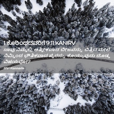 Picture 02 - 1 ಕೊರಿಂಥದವರಿಗೆ 9:11 KANIRV - ನಾವು ನಿಮ್ಮಲ್ಲಿ - Bible Verse Picture