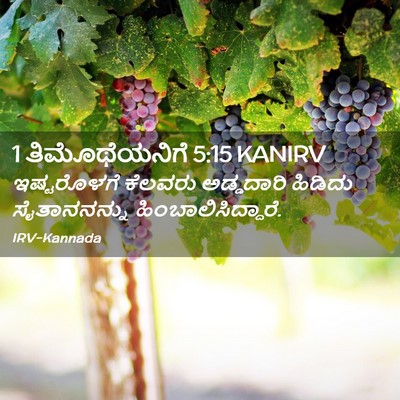 Picture 02 - 1 ತಿಮೊಥೆಯನಿಗೆ 5:15 KANIRV - ಇಷ್ಟರೊಳಗೆ ಕೆಲವರು - Bible Verse Picture