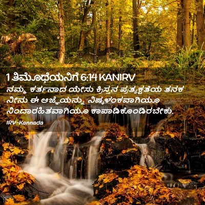 Picture 02 - 1 ತಿಮೊಥೆಯನಿಗೆ 6:14 KANIRV - ನಮ್ಮ ಕರ್ತನಾದ ಯೇಸು - Bible Verse Picture