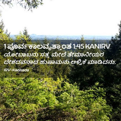 Picture 02 - 1 ಪೂರ್ವಕಾಲವೃತ್ತಾಂತ 1:45 KANIRV - ಯೋಬಾಬನು ಸತ್ತ ಮೇಲೆ - Bible Verse Picture