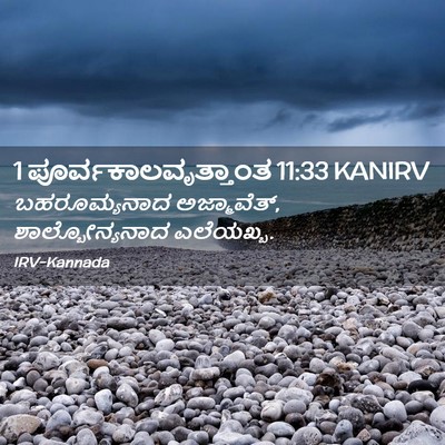 Picture 02 - 1 ಪೂರ್ವಕಾಲವೃತ್ತಾಂತ 11:33 KANIRV - ಬಹರೂಮ್ಯನಾದ - Bible Verse Picture